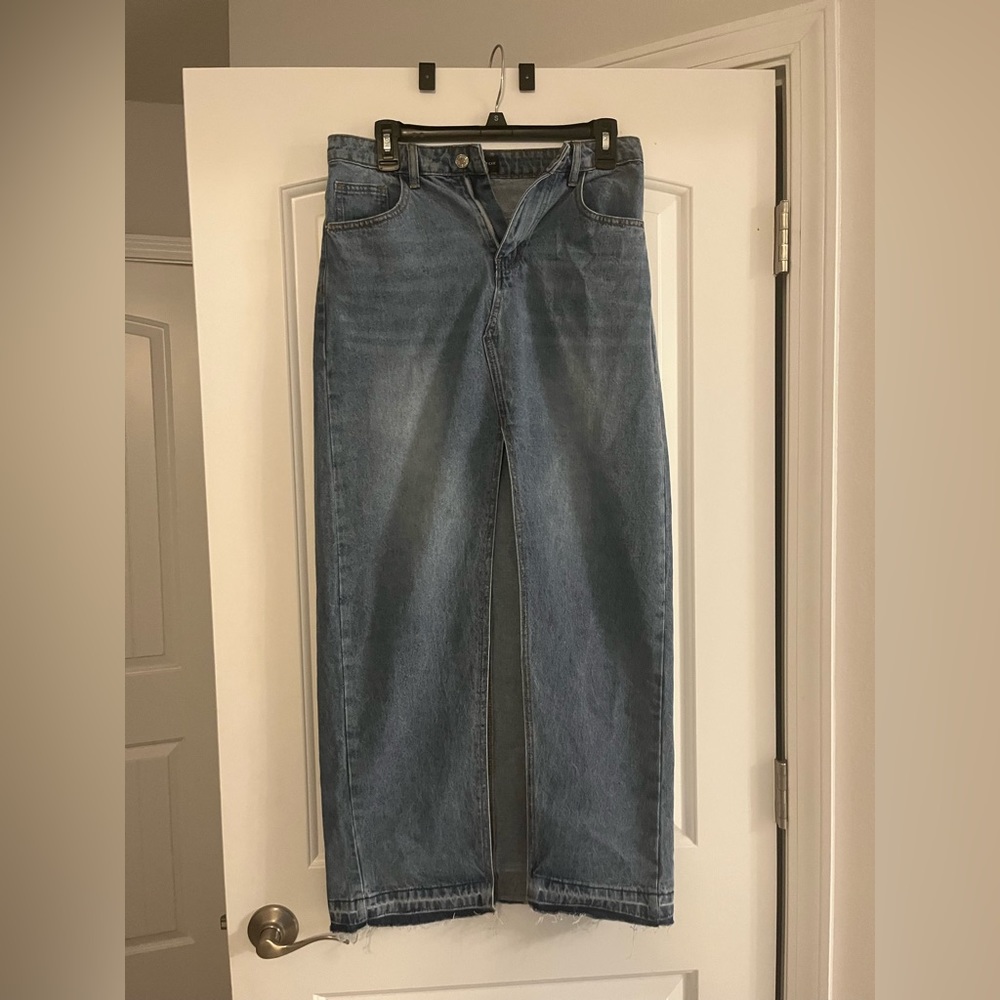Maxi denim skirt